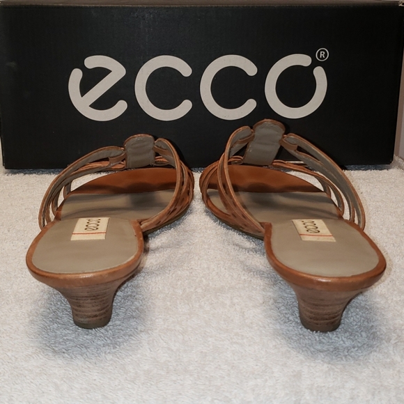 Ecco Singapore Slide Sandals, brown leather, 7 - Picture 4 of 9